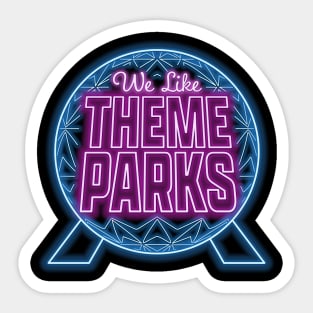 We Like Theme Parks Icon Sticker